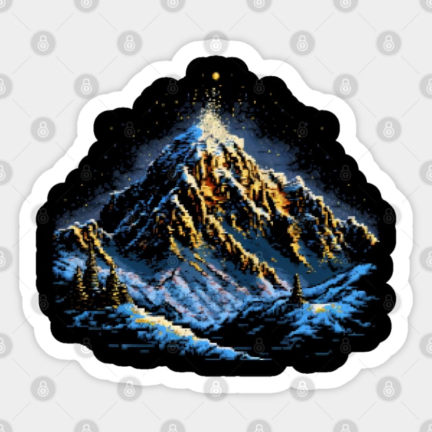 Mount Everest Pixel Art Sticker by Pixel-Eye